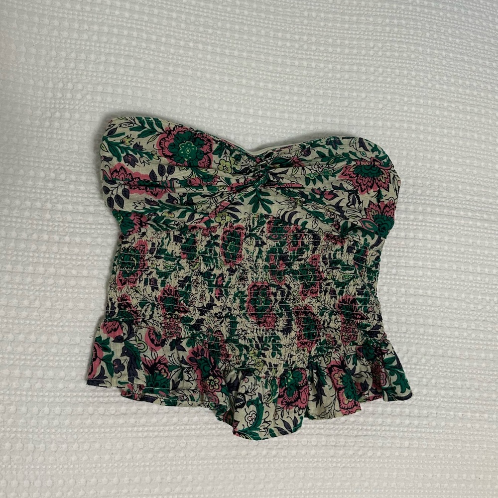 Free People strapless blouse